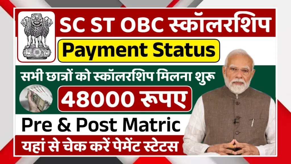 SC ST OBC Scholarship Payment Status Update